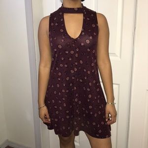 FLORAL CHOKER DRESS